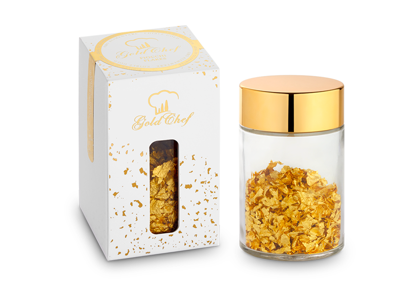 Premium Set Of 23 Karat Edible Gold Flakes and Edible Silver Flakes 30 mg –  Q-loca