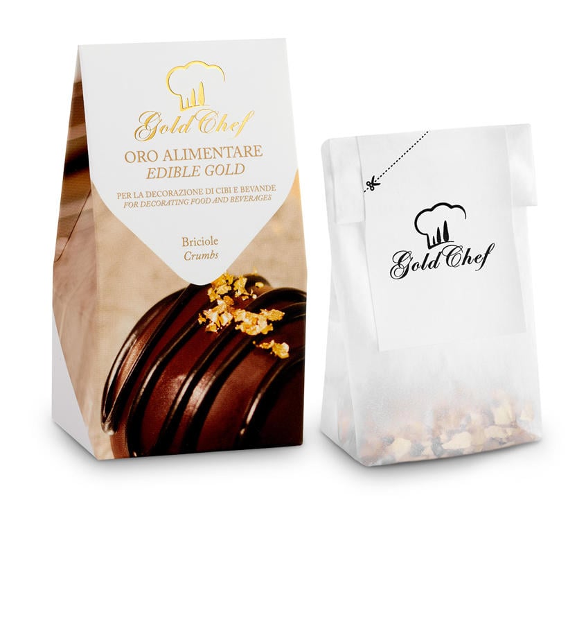 Edible Gold Crumbs 70 mg Gold Chef Manetti