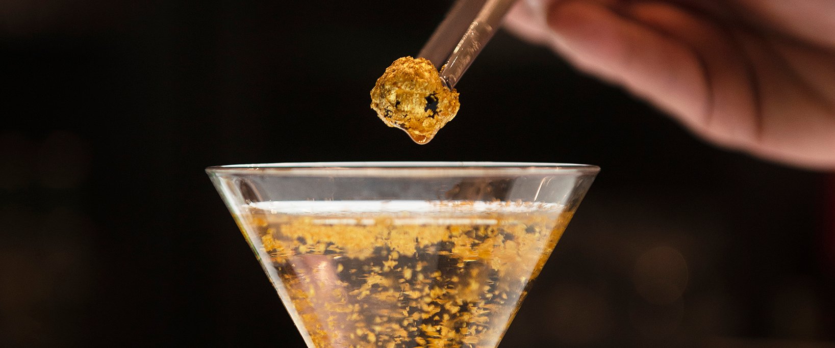 Ricetta Cocktail Dry Martini con oro alimentare Gold Chef